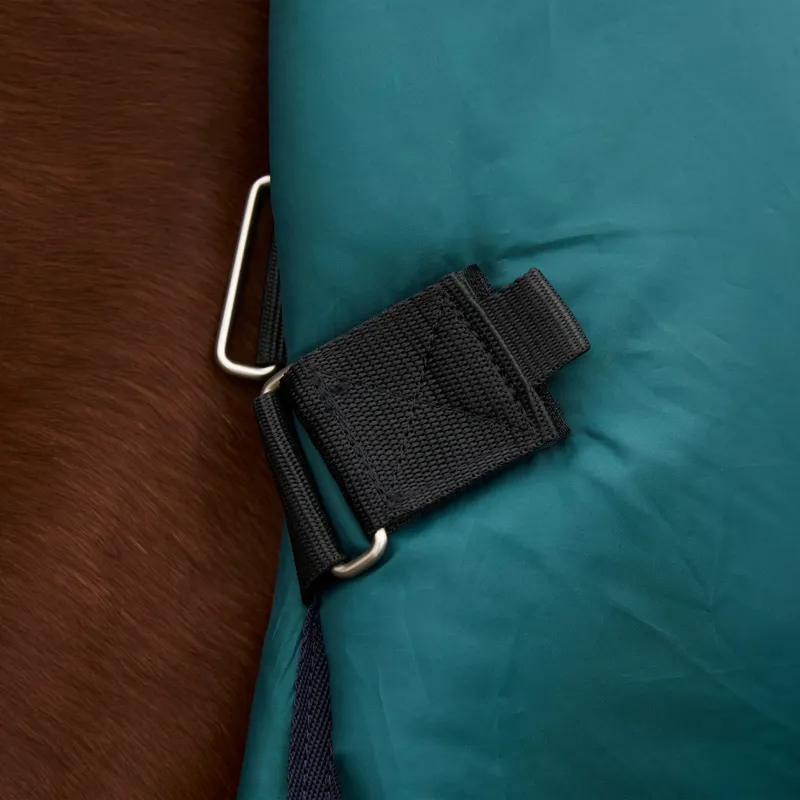 WeatherBeeta ComfiTec Plus Dynamic Detach-A-Neck 360g Turnout Rug - Forest Green/Navy-6