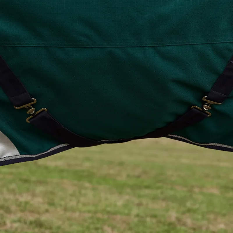 WeatherBeeta ComfiTec Plus Dynamic Detach-A-Neck 360g Turnout Rug - Forest Green/Navy-8