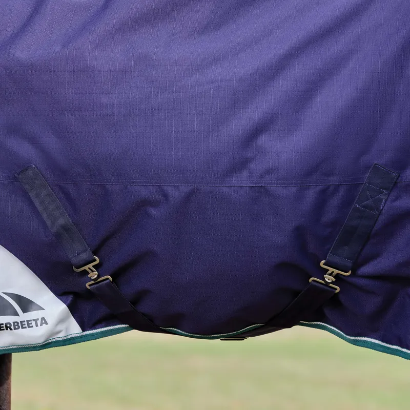 WeatherBeeta ComfiTec Plus Dynamic Detach-A-Neck 360g Turnout Rug - Navy/Forest Green-4