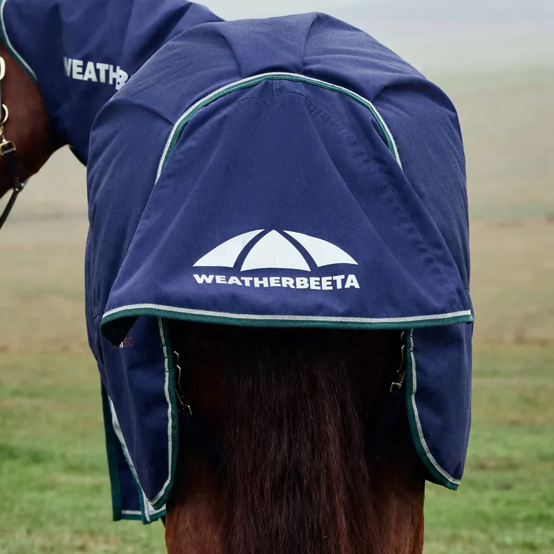 WeatherBeeta ComfiTec Plus Dynamic Detach-A-Neck 360g Turnout Rug - Navy/Forest Green-5