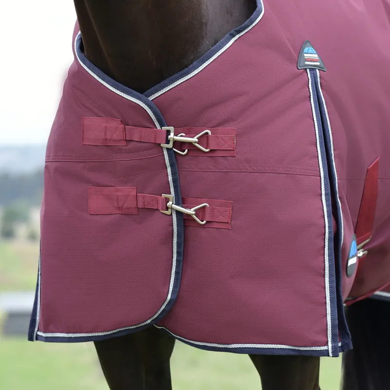 WeatherBeeta ComfiTec Essential Standard 360g Turnout Rug - Burgundy/Navy-2