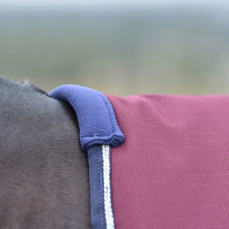 WeatherBeeta ComfiTec Essential Standard 100g Turnout Rug - Burgundy/Navy-1