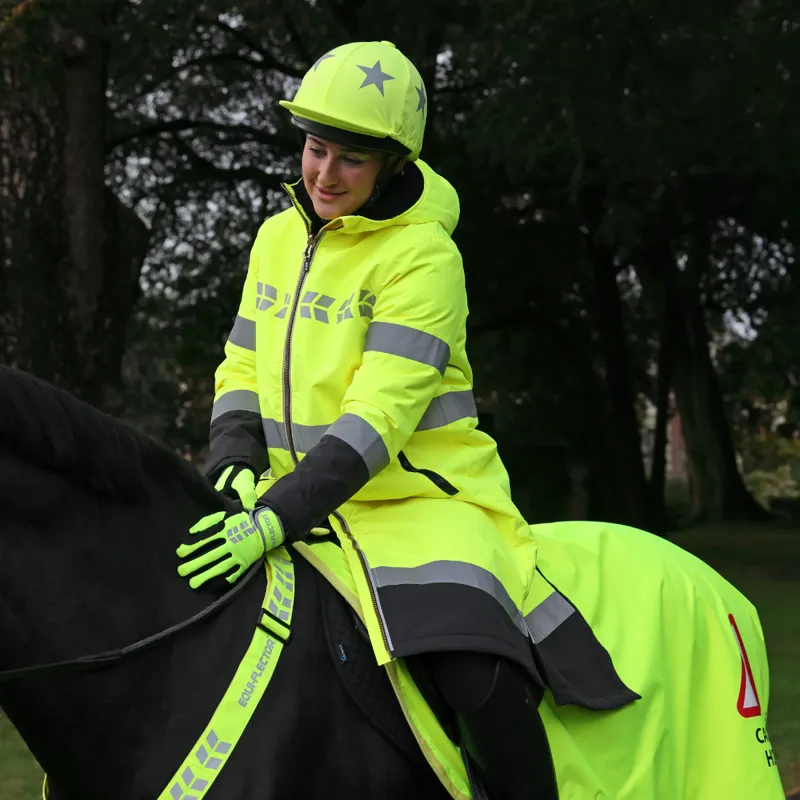 Shires EQUI-FLECTOR Adults All Weather Robe - Yellow-1