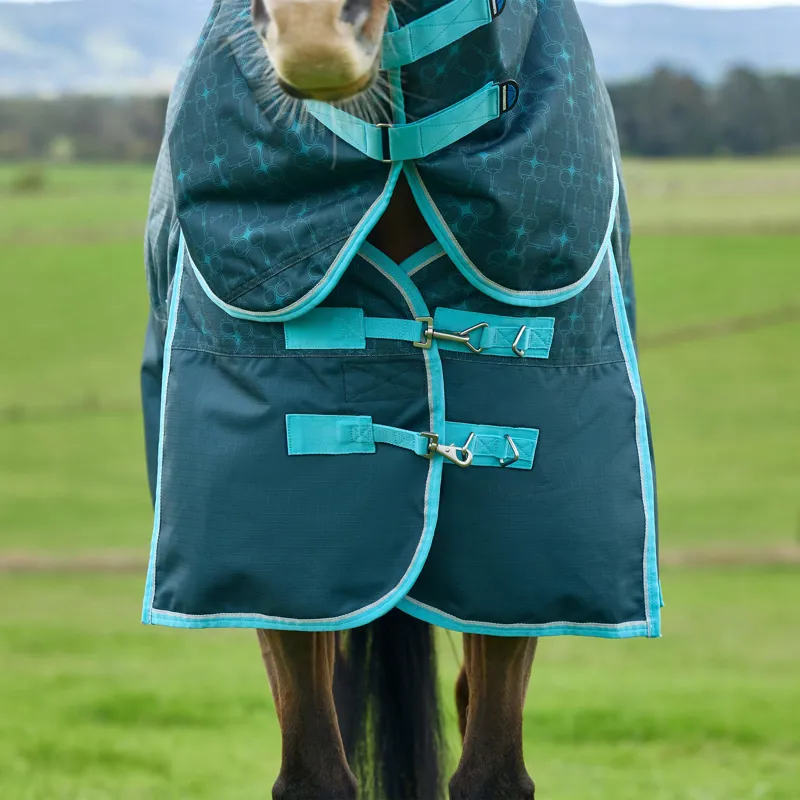 WeatherBeeta ComFiTec Limited Edition 220g Detach-A-Neck Turnout Rug - Geo Bit-2