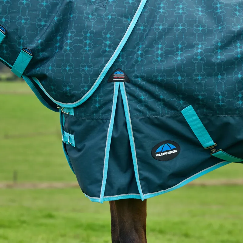 WeatherBeeta ComFiTec Limited Edition 220g Detach-A-Neck Turnout Rug - Geo Bit-3