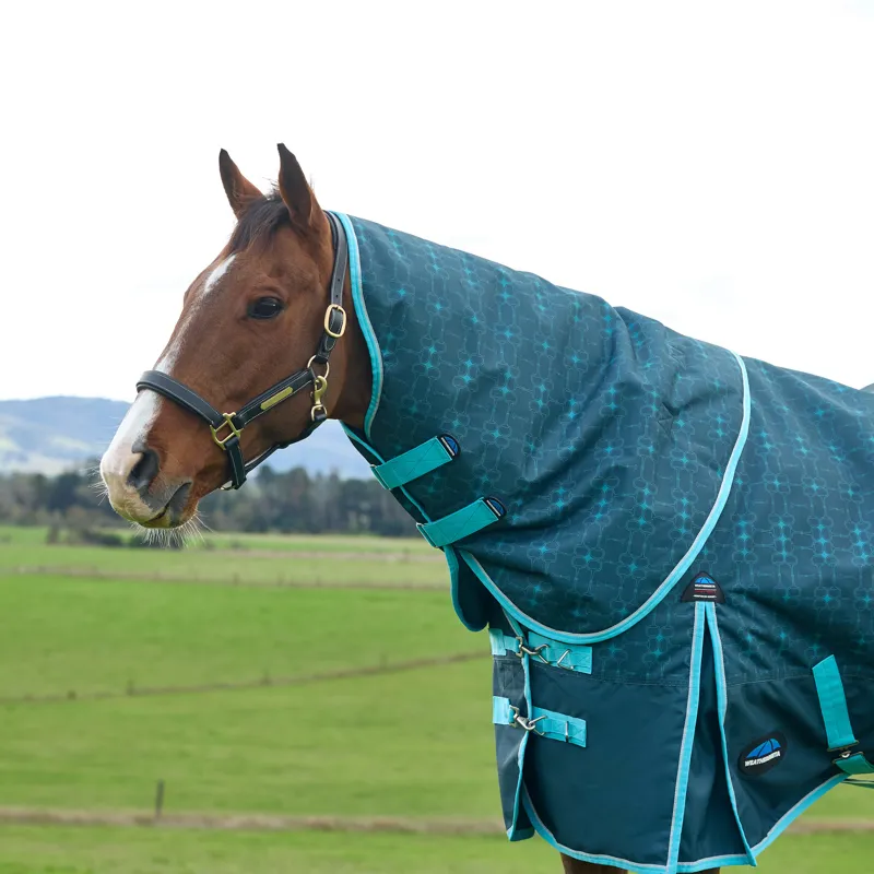 WeatherBeeta ComFiTec Limited Edition 220g Detach-A-Neck Turnout Rug - Geo Bit-1