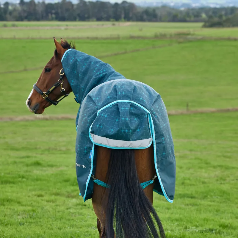 WeatherBeeta ComFiTec Limited Edition 220g Detach-A-Neck Turnout Rug - Geo Bit-4