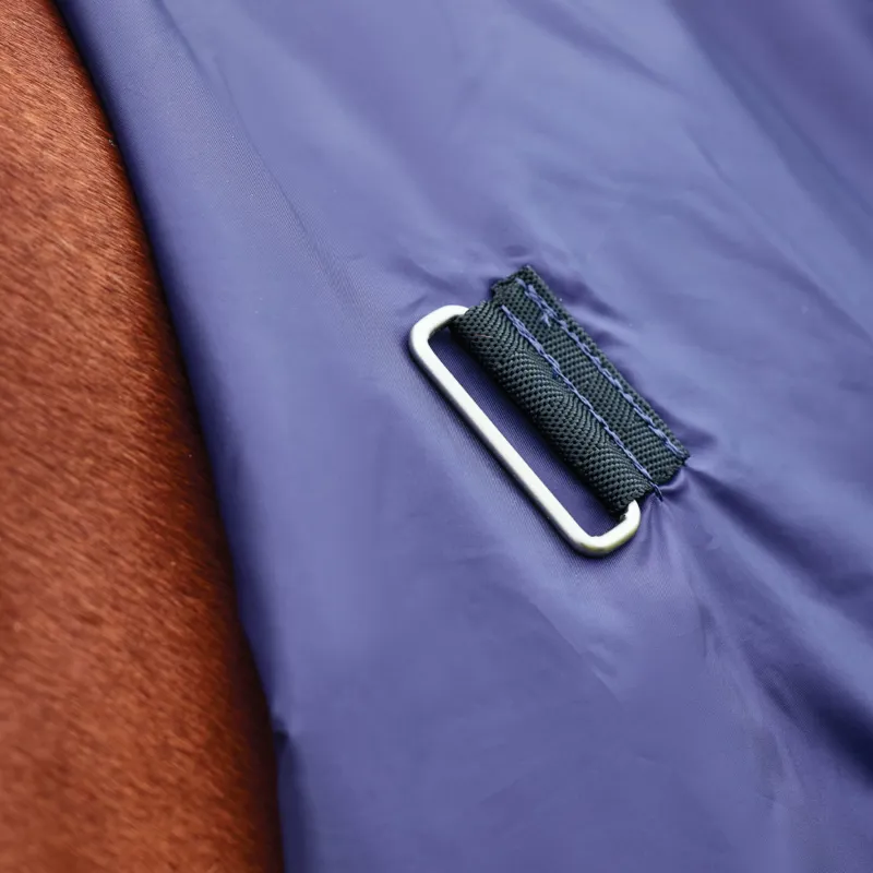 WeatherBeeta ComfiTec Prelim 100g Combo Turnout Rug - Navy Embossed Plaid-5