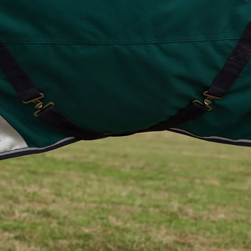 WeatherBeeta ComfiTec Plus Dynamic High Neck 0g Turnout Rug - Forest Green/Navy-5