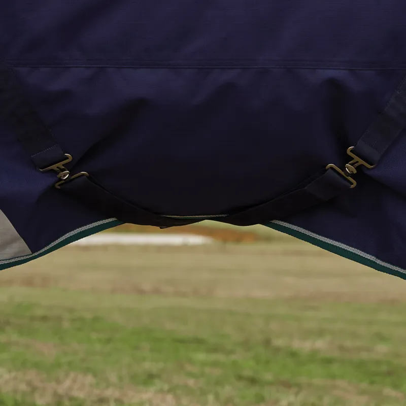 WeatherBeeta ComfiTec Plus Dynamic High Neck 0g Turnout Rug - Navy/Forest Green-6