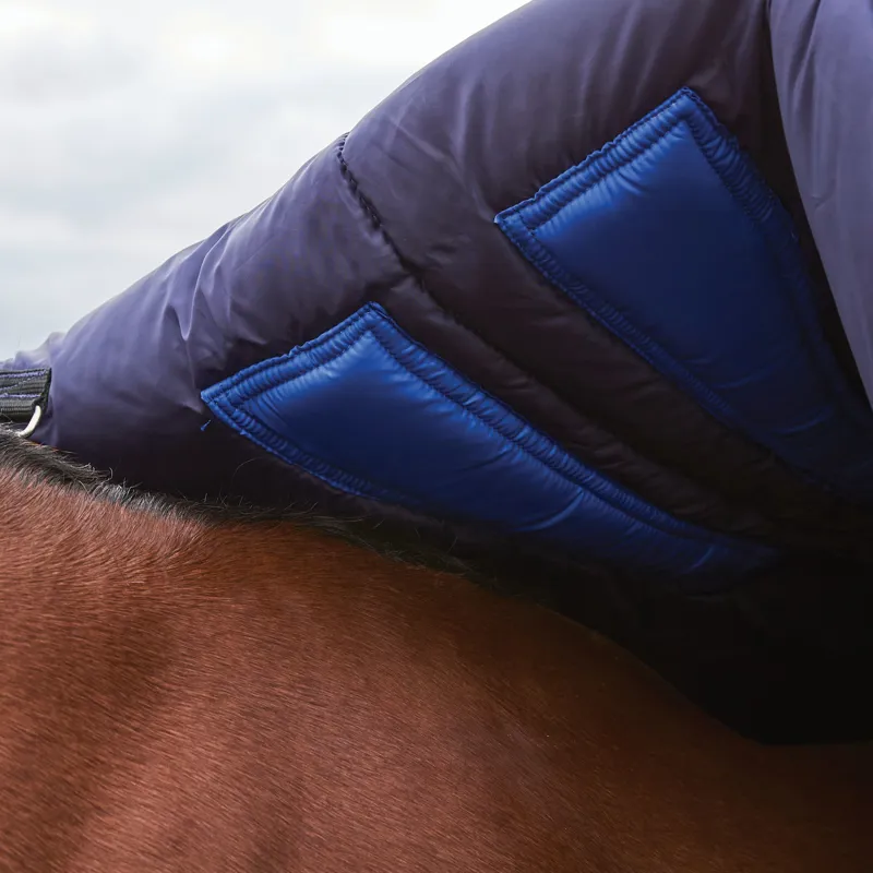 WeatherBeeta ComfiTec Plus Dynamic High Neck 0g Turnout Rug - Navy/Forest Green-3