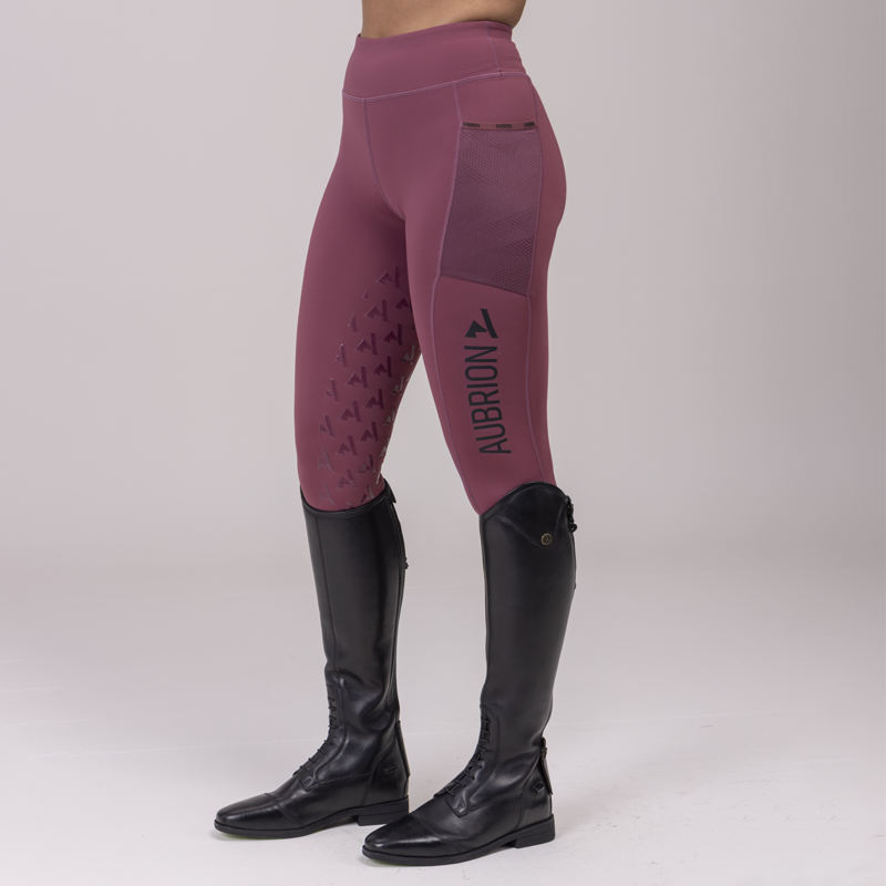 Aubrion React Non-Stop Riding Tights - Mauve-5