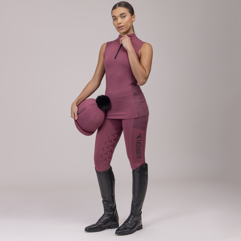 Aubrion React Non-Stop Riding Tights - Mauve-6