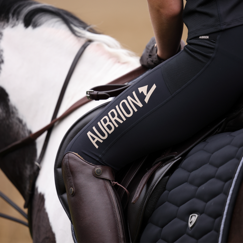 Aubrion Young Rider React Non-Stop Riding Tights - Shadow-3