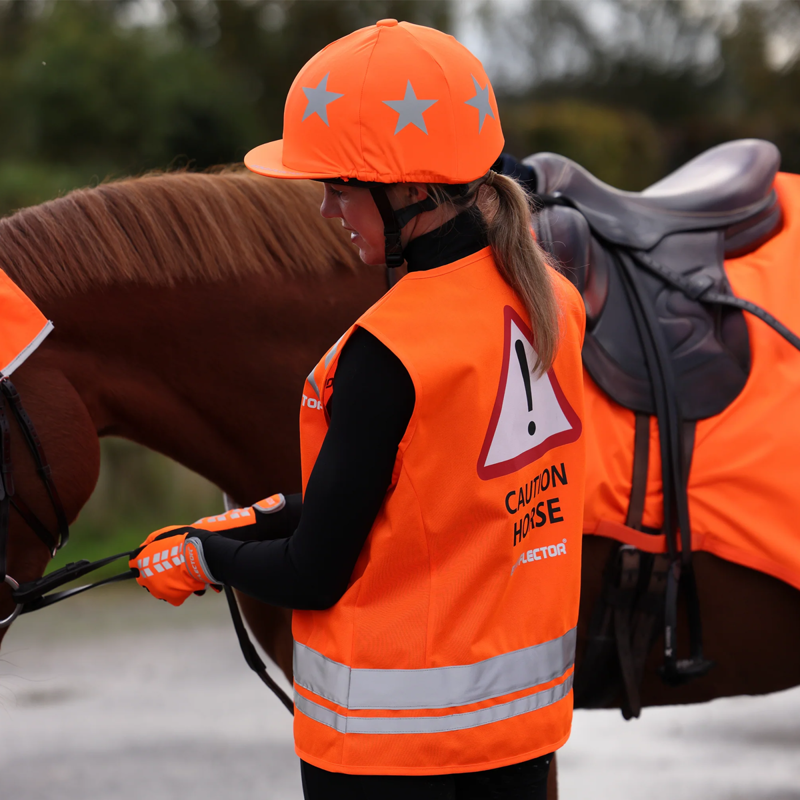 Shires EQUI-FLECTOR Safety Vest - Orange-3