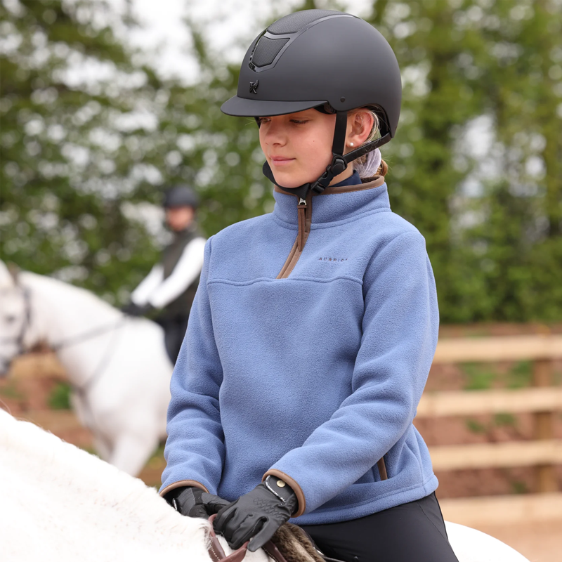 Aubrion Young Rider Core Half Zip Fleece - Blue