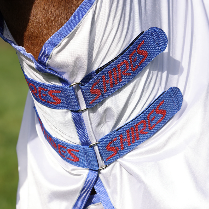 Shires Tempest Original Fly Rug and Neck Set - White-2