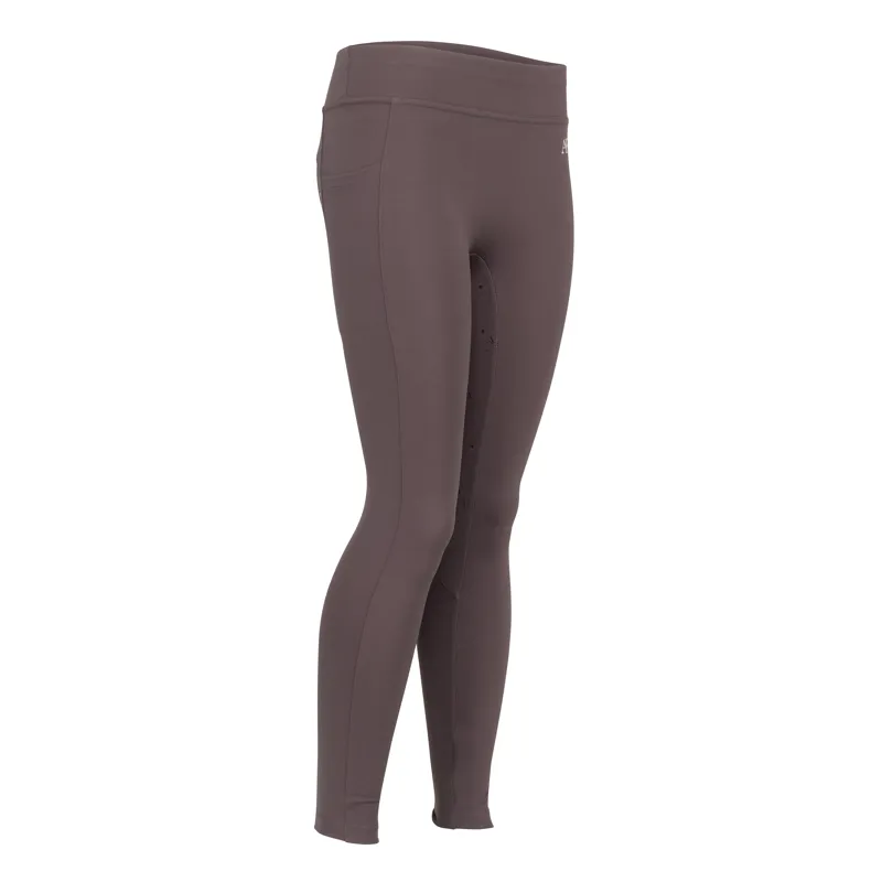 Aubrion Equestrian Young Rider Riding Winter Tights - Espresso-1