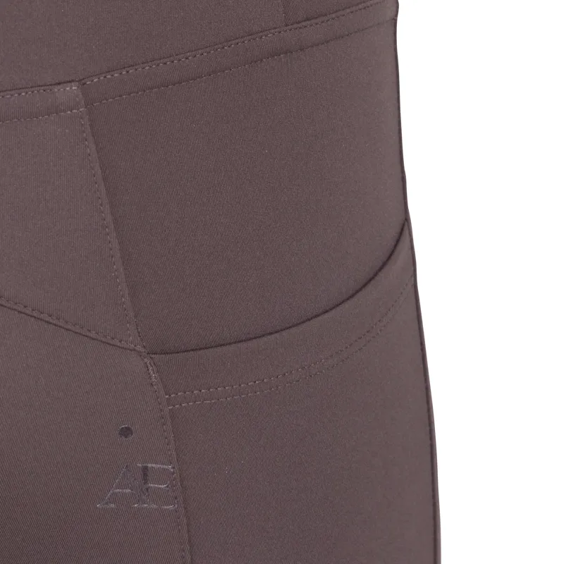 Aubrion Equestrian Young Rider Riding Winter Tights - Espresso-7