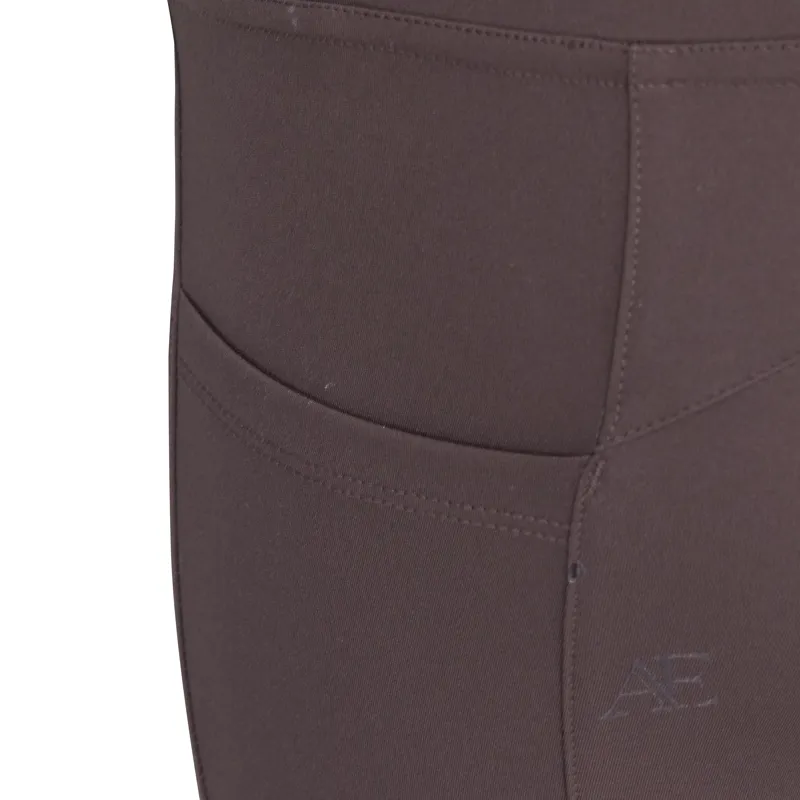 Aubrion Equestrian Young Rider Riding Winter Tights - Espresso-8