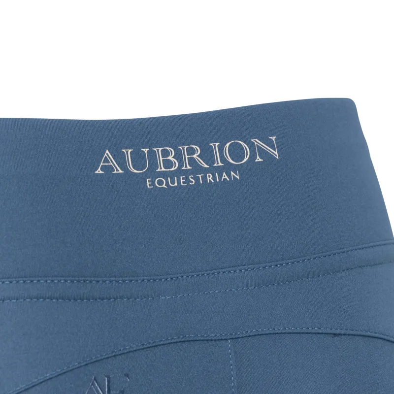 Aubrion Equestrian Young Rider Riding Winter Tights - Estate Blue-4