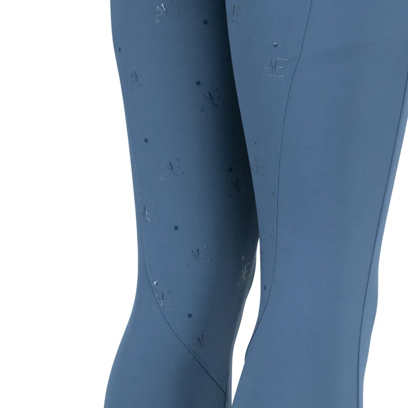 Aubrion Equestrian Young Rider Riding Winter Tights - Estate Blue-6