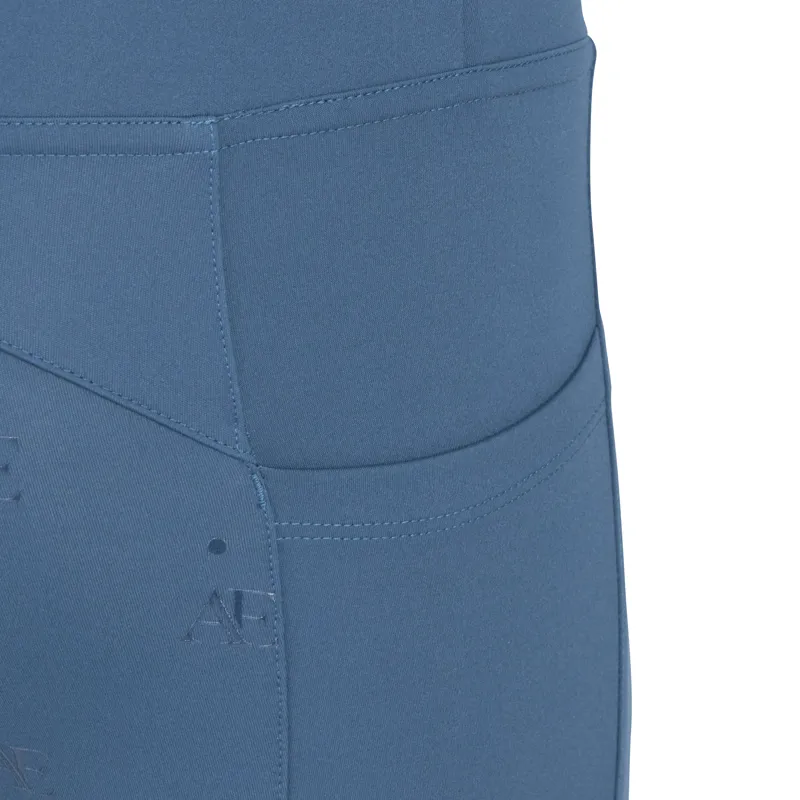 Aubrion Equestrian Young Rider Riding Winter Tights - Estate Blue-7