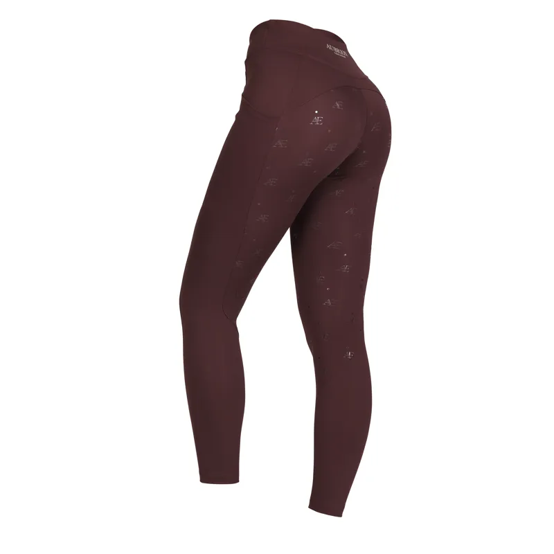 Aubrion Equestrian Winter Riding Tights - Espresso-3
