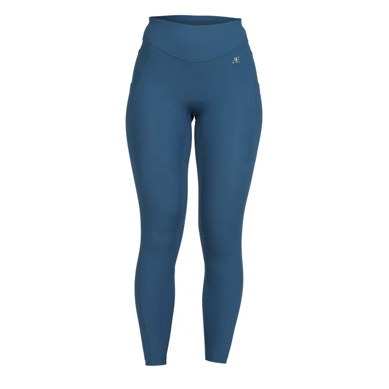 Aubrion Equestrian Winter Riding Tights - Estate Blue-3
