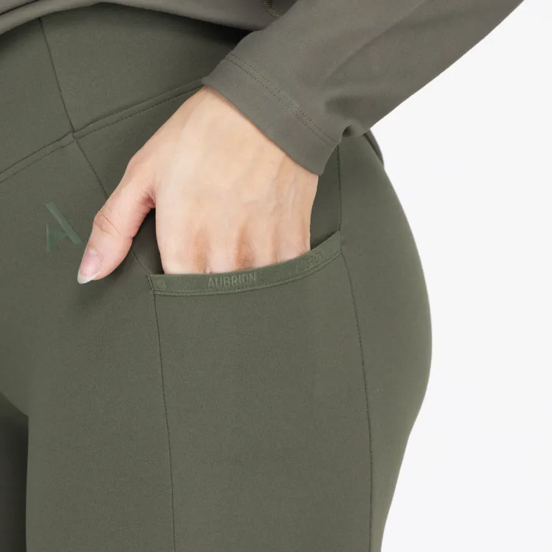 Aubrion React Crossover Riding Tights - Khaki-5
