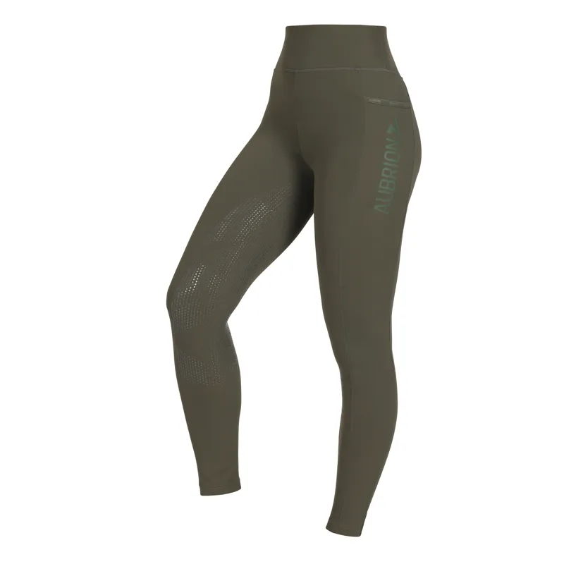 Aubrion React Winter Tights - Khaki-1