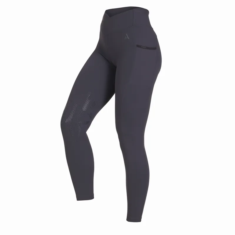 Aubrion React Crossover Riding Tights - Charcoal-1