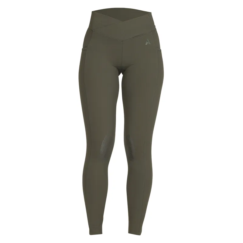 Aubrion React Crossover Riding Tights - Khaki-3