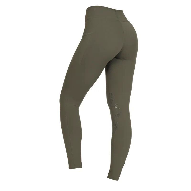 Aubrion React Crossover Riding Tights - Khaki-2