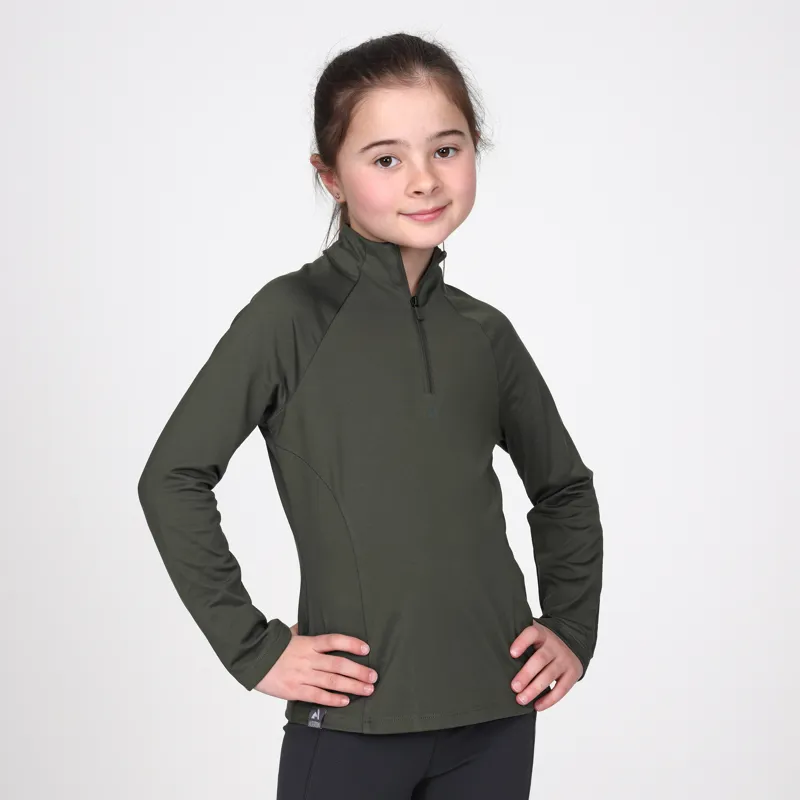 Aubrion Young Rider React Winter Base Layer - Khaki-2