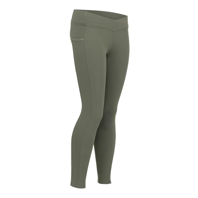 Aubrion Young Rider React Crossover Riding Tight - Khaki-2
