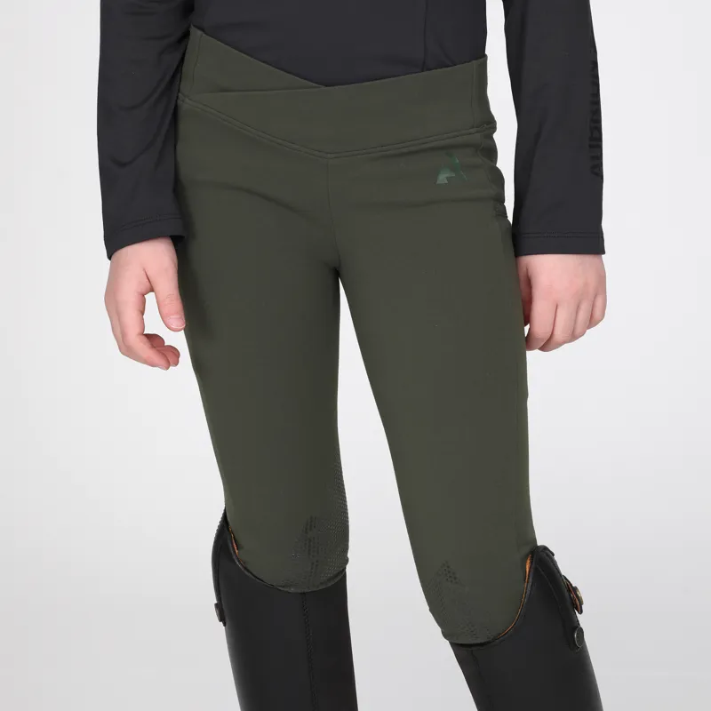 Aubrion Young Rider React Crossover Riding Tight - Khaki-12