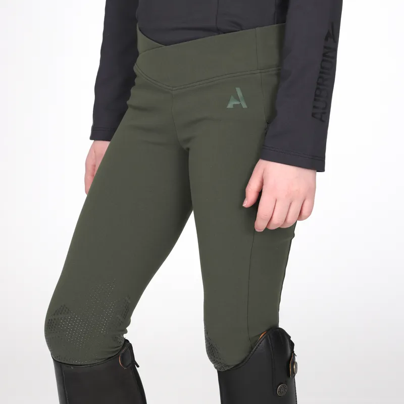 Aubrion Young Rider React Crossover Riding Tight - Khaki-11