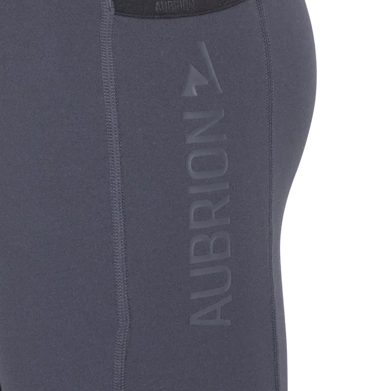 Aubrion Young Rider React Winter Tights - Charcoal-8