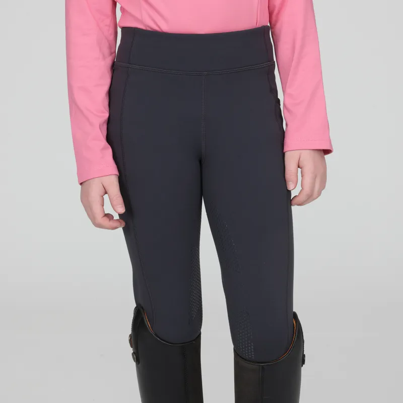 Aubrion Young Rider React Winter Tights - Charcoal-4