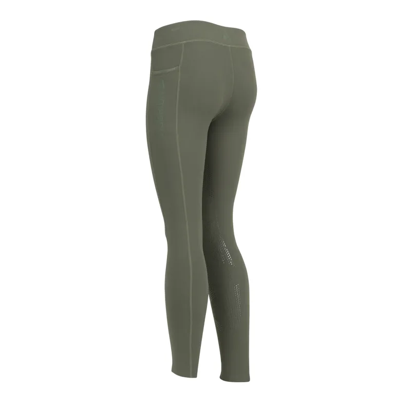 Aubrion Young Rider React Winter Tights - Khaki-3