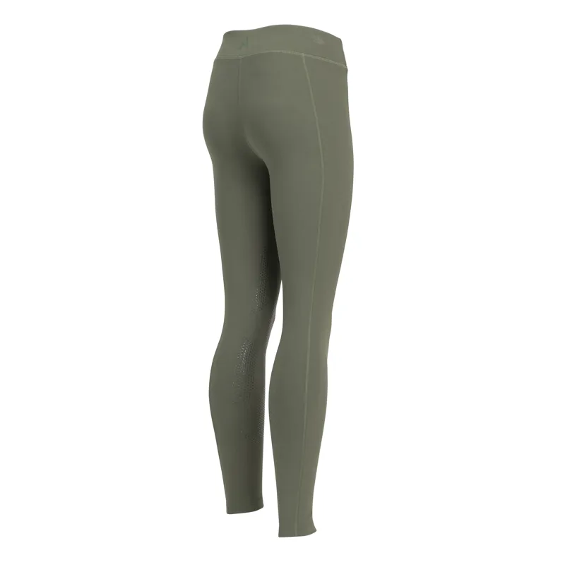 Aubrion Young Rider React Winter Tights - Khaki-2