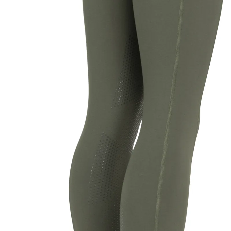 Aubrion Young Rider React Winter Tights - Khaki-9