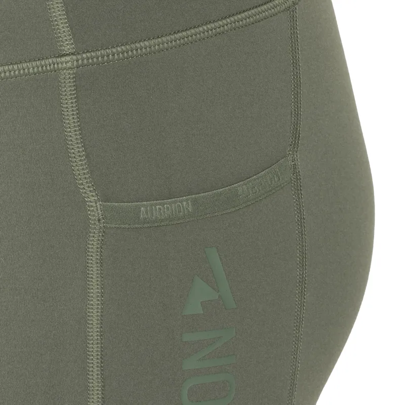 Aubrion Young Rider React Winter Tights - Khaki-10