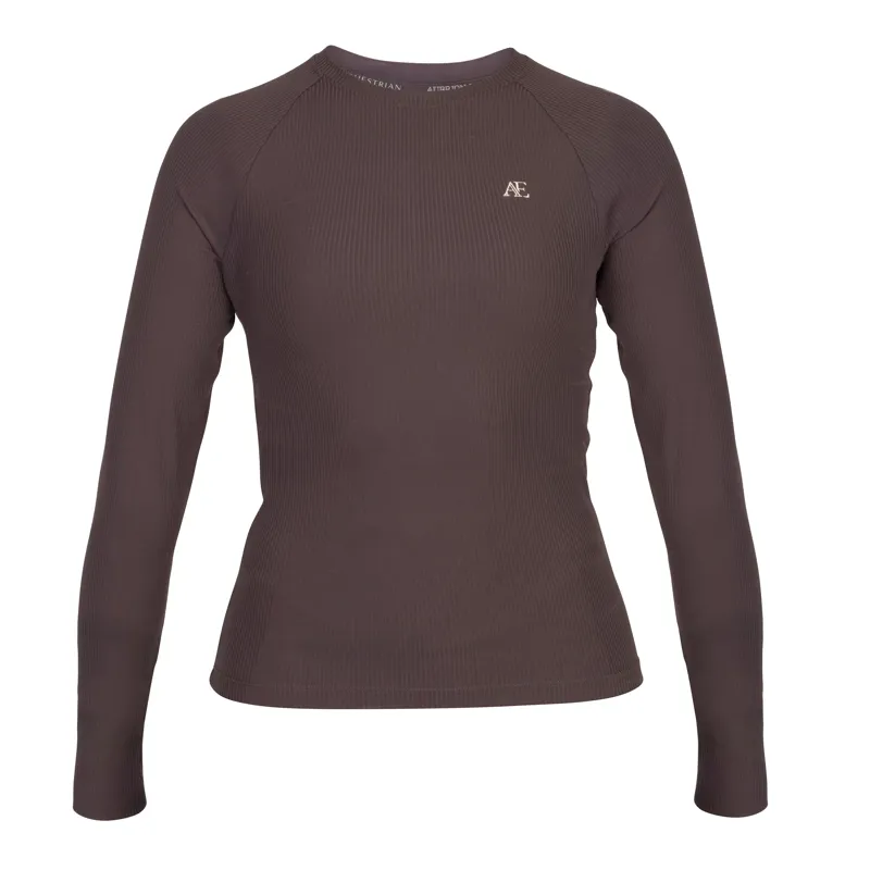 Aubrion Equestrian Winter Long Sleeve Base Layer - Espresso-7