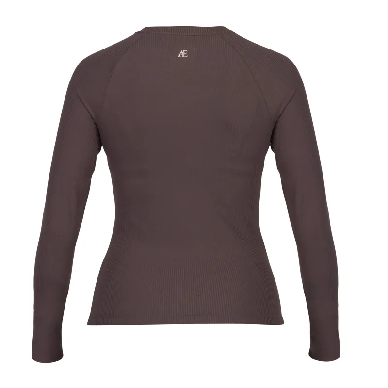 Aubrion Equestrian Winter Long Sleeve Base Layer - Espresso-8