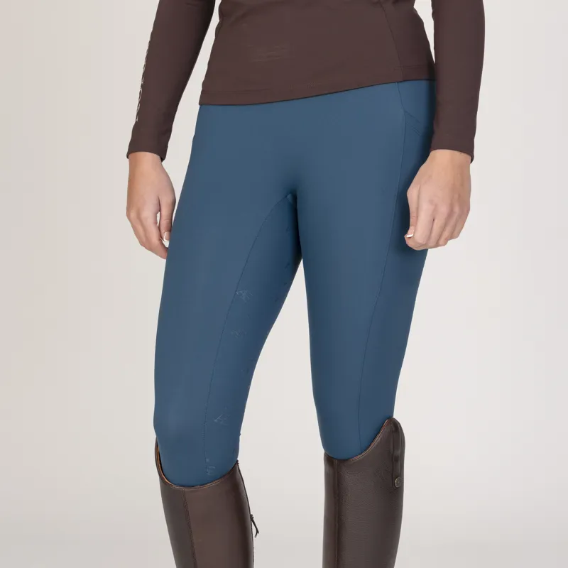 Aubrion Equestrian Winter Riding Tights - Estate Blue-9