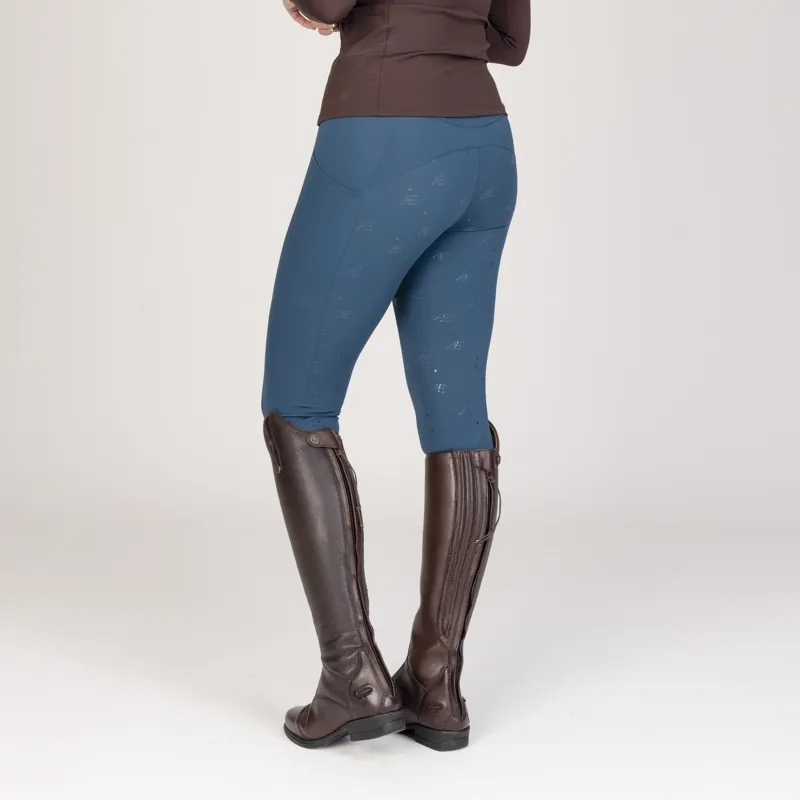 Aubrion Equestrian Winter Riding Tights - Estate Blue-5