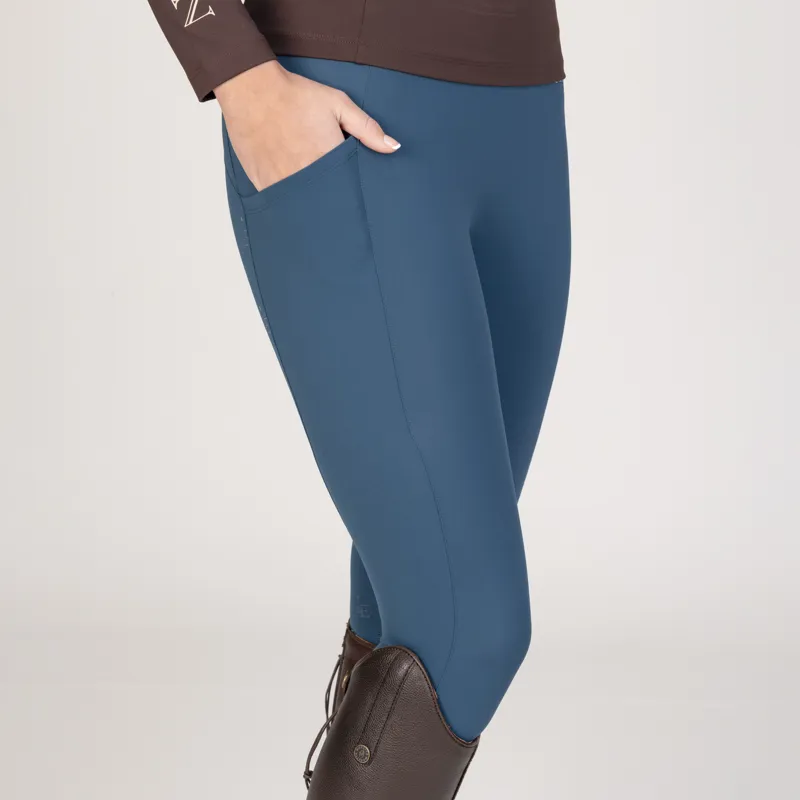 Aubrion Equestrian Winter Riding Tights - Estate Blue-7