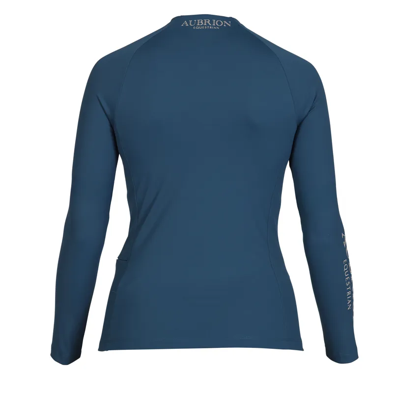 Aubrion Equestrian Winter Long Sleeve Base Layer - Estate Blue-6